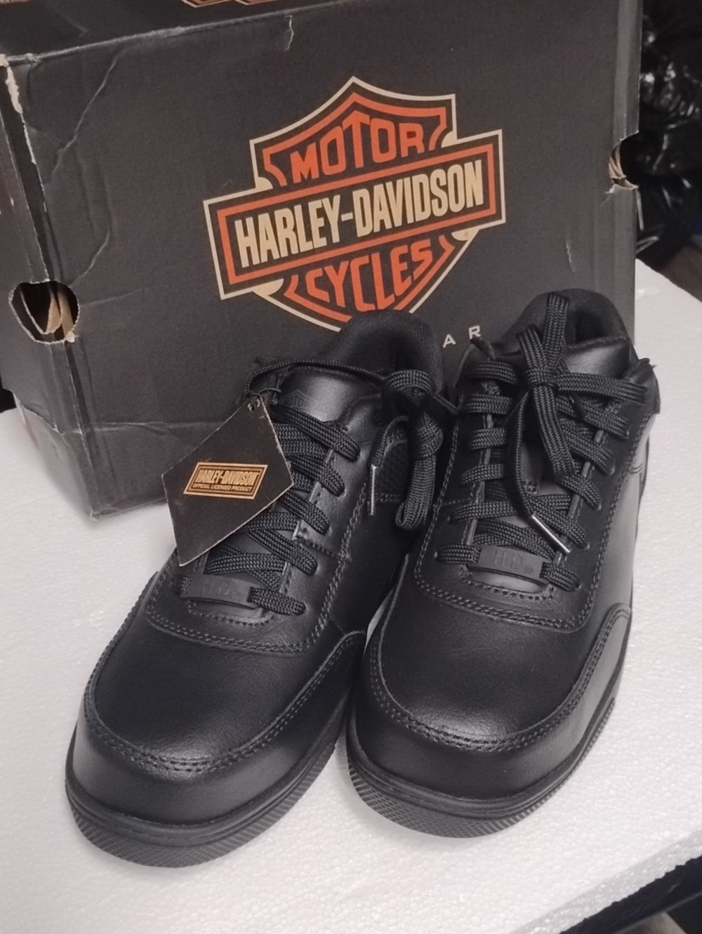 Harley-Davidson Black Men's Lace-Up Athletic Sneakers